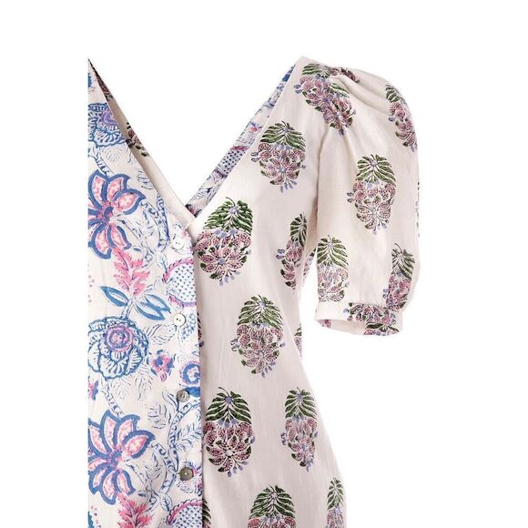 NWT Alix of Bohemia Fifty Fifty Bloom Floral Dress Button Front Size L - Picture 4 of 9